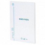 Книга учета 96 л., клетка, твердая, картон, глянцевая, типографский блок, А4 (200×290 мм), STAFF