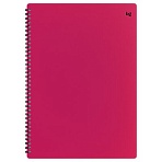 Тетрадь 80л., А4 клетка на гребне BG «Neon», пластиковая обложка, розовый