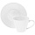 Чайная пара Wilmax фарфоровая (кружка 180 мл., блюдце d=14см) белая, (47556)