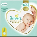 Подгузники, 160 шт., PAMPERS (Памперс) «Premium Care New Baby», размер 2 (4-8 кг)