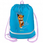 Мешок для обуви 1 отделение Berlingo «Little foxy», 510×400мм, расшир. дно, светоотр. лента, карман на молнии