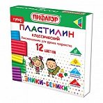 Пластилин классический ПИФАГОР «ЭНИКИ-БЕНИКИ СУПЕР», 12 цветов, 120 г, стек