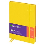 Ежедневник датированный 2024г., A5, 184л., кожзам, Berlingo «Western», желтый, с резинкой