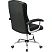 превью Кресло для руководителя Комус Мебель (Easy Chair) 550 чёрное (рециклированная кожа с компаньоном, металл хромированный)