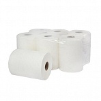 Полотенца бумажные Jasmin 1-слойные белые 6 рулонов по 160 м