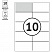 превью Этикетки самоклеящиеся А4 100л. OfficeSpace, белые, 10 фр. (105×59.4), 70г/м2