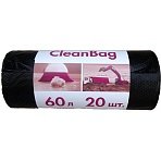 Мешки для мусора ПНД 60л 15мкм 20шт/рул черные 58×65см Концепция Быта