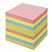 превью Блок для записей BRAUBERG в подставке прозрачной, куб 9×9×9 см, цветной