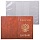 Обложка для паспорта с гербом, ПВХ, печать золотом, светло коричневая, ДПС