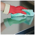 Перчатки VILEDA PROFESSIONAL многоцелевые латексные, МНОГОРАЗОВЫЕ, х/б напыление, ПРОЧНЫЕ, S (малый), красный
