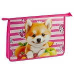 Папка для тетрадей 1 отделение, ArtSpace «Corgi», А4, пластик, на молнии