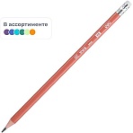 Карандаш чернографитный Deli Think HB 3-гр, с ласт, пласт, цв в асс EU50000