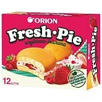 Печенье ORION «Fresh-Pie Strawberry-raspberry», клубника-малина, 300 г (12 штук х 25 г)