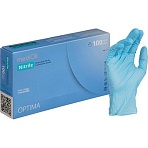 Перчатки нитрил., NITRILE OPTIMA, голубые, 3 гр. (XL), 50 пар/уп