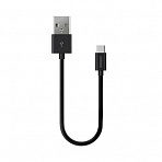 Кабель Deppa USB-A - USB-C, USB 2.0, 2.4A, 2м, черный