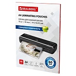 Пленки-заготовки для ламинирования А4, КОМПЛЕКТ 50 шт., 60 мкм, BRAUBERG