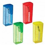 Точилка ЮНЛАНДИЯ «Космо», с контейнером, пластиковая, корпус ассорти