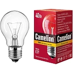 Лампа накаливания Camelion 40 Вт E27 грушевидная прозрачная 2700 K теплый белый свет