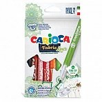 Маркеры для ткани CARIOCA (Италия) «Fabric», 10 цветов, круглый наконечник 2.6 мм, 42909