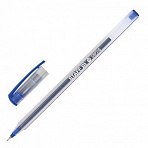 Ручка шариковая масляная STAFF «Basic», СИНЯЯ, корпус матовый, игольчатый узел 0.6 мм, линия письма 0.3 мм