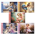 Альбом для рисования А4 24 л., спираль, обложка картон, HATBER, 198×300 мм, «Нежная любовь» (5 видов), 085258