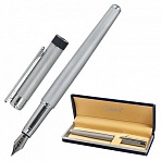 Ручка подарочная перьевая GALANT «SPIGEL», корпус серебристый, детали хромированные, узел 0.8 мм