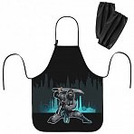 Фартук с нарукавниками для уроков труда ЮНЛАНДИЯ, 45×54 см, «Black Ninja»