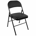 Стул складной BRABIX «Golf Plus CF-003 КОМФОРТ»черный каркаскожзам черныйВ КОРОБЕ533026