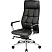 превью Кресло для руководителя Комус Мебель (Easy Chair) 597 чёрное (натуральная кожа с компаньоном, алюминий)