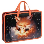 Папка с ручками А4 ArtSpace «The Magic Fox», пластик, на молнии, 70мм