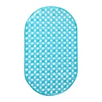 Коврик для ванны противоскользящий 69×39см, «Ротанг», овальный, голубой, ПВХ, PRIMILA