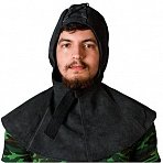 Подшлемник спилковый утепленный черный