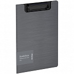 Папка-планшет с зажимом Berlingo «Steel&Style» A5+, 1800мкм, пластик (полифом), серебристый металлик