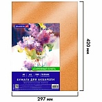 Бумага для акварели А3 40 л., 200 г/м2 ГОЗНАК СПб, в коробке, BRAUBERG ART CLASSIC, «СИРЕНЕВЫЙ БУКЕТ»
