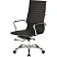 превью Кресло для руководителя Комус Мебель (Easy Chair) 705 чёрное (экокожа, металл хромированный)