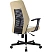 превью Кресло офисное Easy Chair 225 PTW бежевое/черное (велюр, металл)