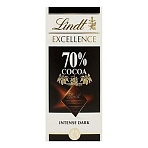 Шоколад LINDT горький содержание какао минимум 70%, 100 гр