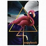 Тетрадь 40 л. в клетку обложка SoftTouch, фольга, бежевая бум. 70 г/м2, сшивка, А5 (147×210 мм), FLAMINGO, BRAUBERG
