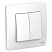 превью Выключатель двухклавишный Schneider Electric Blanca 10А IP20 с рамкой скрытого монтажа белый (BLNVS010501)