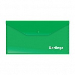 Папка-конверт на кнопке Berlingo, C6, 180мкм, зеленая