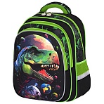 Рюкзак BRAUBERG KIDS FLOSSY, 2 отделения, 3 кармана, «Galaxy Dino», 3D-панель, 40×28х18 см