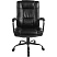 превью Кресло для руководителя Комус Мебель (Easy Chair) 584 чёрное (рециклированная кожа, металл крашеный)