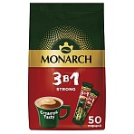 Кофе растворимый Monarch «Strong», 3в1, порошкообразный, порционный, 50 пакетиков*13.5г, мягкая упаковка