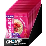 Каша протеиновая CHAMP! овсяная со льном малина пакет 40 г x10шт/уп