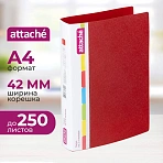 Папка на 2-х кольцах Attache пластиковая 42 мм красная