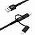 превью Кабель USB PERO DC-06 3 in 1 (Lightning/micro USB/Type-C), 3А, 1м, черный