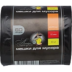 Мешки для мусора Luscan (Amigo) 60 л черные (ПВД 30 мкм, 50 штук)