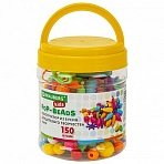 Конструктор POP-BEADS для творчества, игр и создания украшений, 150 бусин, основы для браслетов, колец, BRAUBERG KIDS