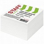 Блок для записей STAFF непроклеенный, куб 9×9×5 см, белый, белизна 90-92%