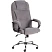 превью Кресло для руководителя Easy Chair Priority серое (флок, металл)
